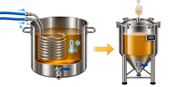 Fermentation and cooling
